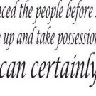 Numbers 13:30, Vinyl Wall Art, Caleb Moses Possession Land We Can Do It