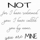 Isaiah 43:1 V2 11 x 14 : Bible Verse Wall Decal Art by Scripture Wall Art