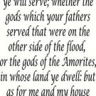 Joshua 24:15 Bible verse wall decals, scripture, Vinyl Art, stickers, love quote