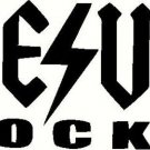 Jesus Rocks Hard Hat Stickers Pack of 3. AC/DC Logo. Bible verse wall decals,