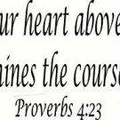 XL Proverbs 4:23 Jumbo Size, Bible verse wall decals, scripture, Vinyl Art, stic