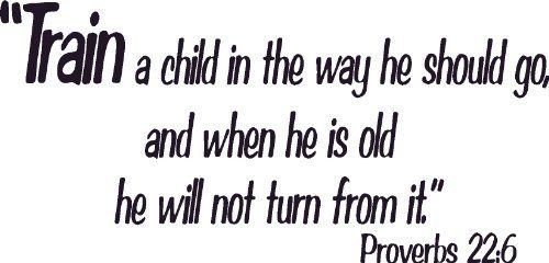 Proverbs 22:6, Bible verse wall decals, scripture, Vinyl Art, stickers, love