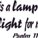 Psalm 119:105, 11 x 22 Bible Verse Wall Decal ~ Scripture Wall Art Decor