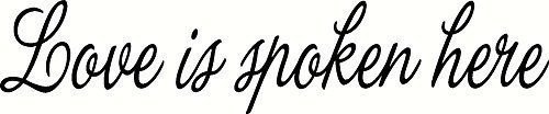 Love Is Spoken . Bible verse wall decals, scripture, Vinyl Art, stickers, love