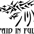 Paid in Full, Jesus, Sacrifice Decal, Vinyl Wall Art, Crown Thorns