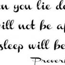 Proverbs 3:24, Bible verse wall decals, scripture, Vinyl Art, stickers, love quo