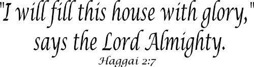 Haggai 2:7, Bible verse wall decals, scripture, Vinyl Art, stickers, love quotes