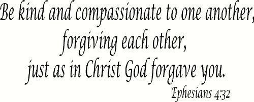 Ephesians 4:32, Bible verse wall decals, scripture, Vinyl Art, stickers, love