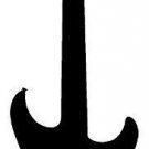 Electric Guitar Silhouette Vinyl Wall Art, Rocker, Musician, Band, Decor, Group