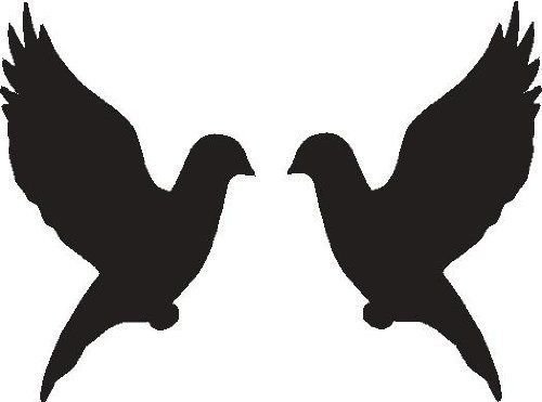 Doves Vinyl Wall Art, Holy Spirit, Couple Set, Birds, Pair, Romance