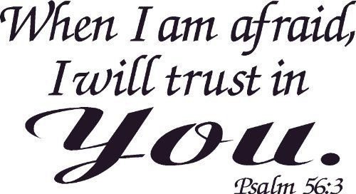 Psalm 56:3 Bible verse wall decals, scripture, Vinyl Art, stickers, love quote