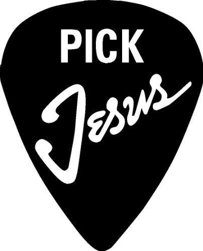 Pick Jesus, Vinyl Wall Art, Guitar, decal, sticker, bible verse wall decal