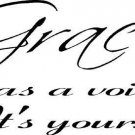 Grace, Bible verse wall decals, scripture, Vinyl Art, stickers, love quotes
