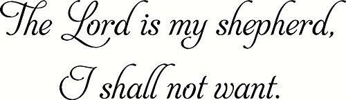 Psalm 23:1 V2 Bible verse wall decals, scripture, Vinyl Art, stickers, love