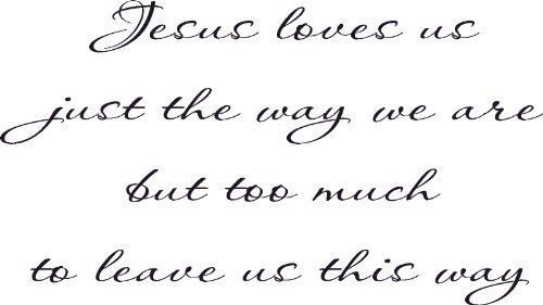 Jesus Loves Us, Bible verse wall decals, scripture, Vinyl Art, stickers, love