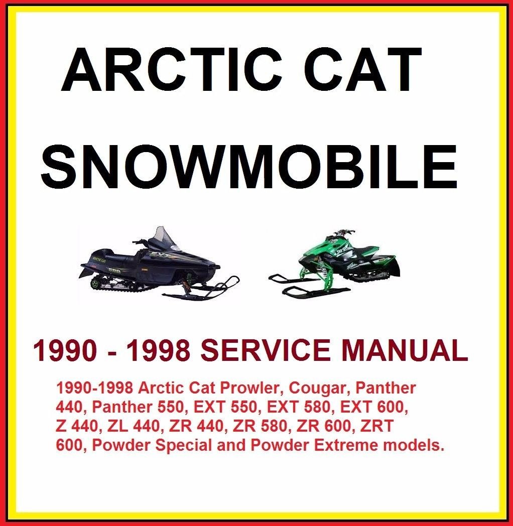 Arctic Cat ZRT EXT ZR Cougar Panther Snowmobile Service Repair Manual 550 600