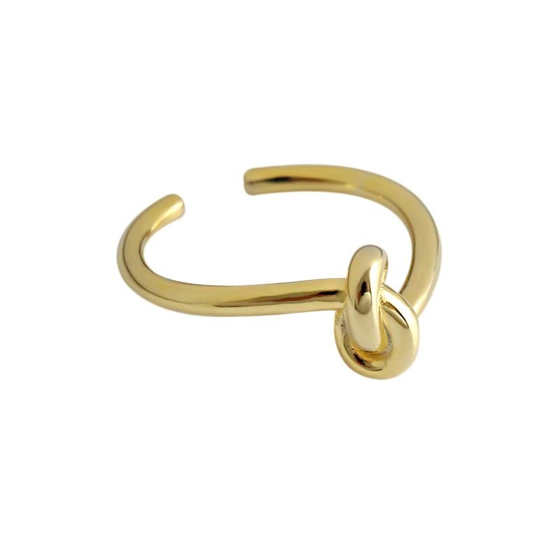 Simple Knot 925 Sterling Silver Adjustable Ring