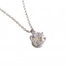 Simple Party Round CZ 925 Sterling Silver Necklace