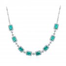 Natural Treated Crystal CZ 925 Sterling Silver Necklace