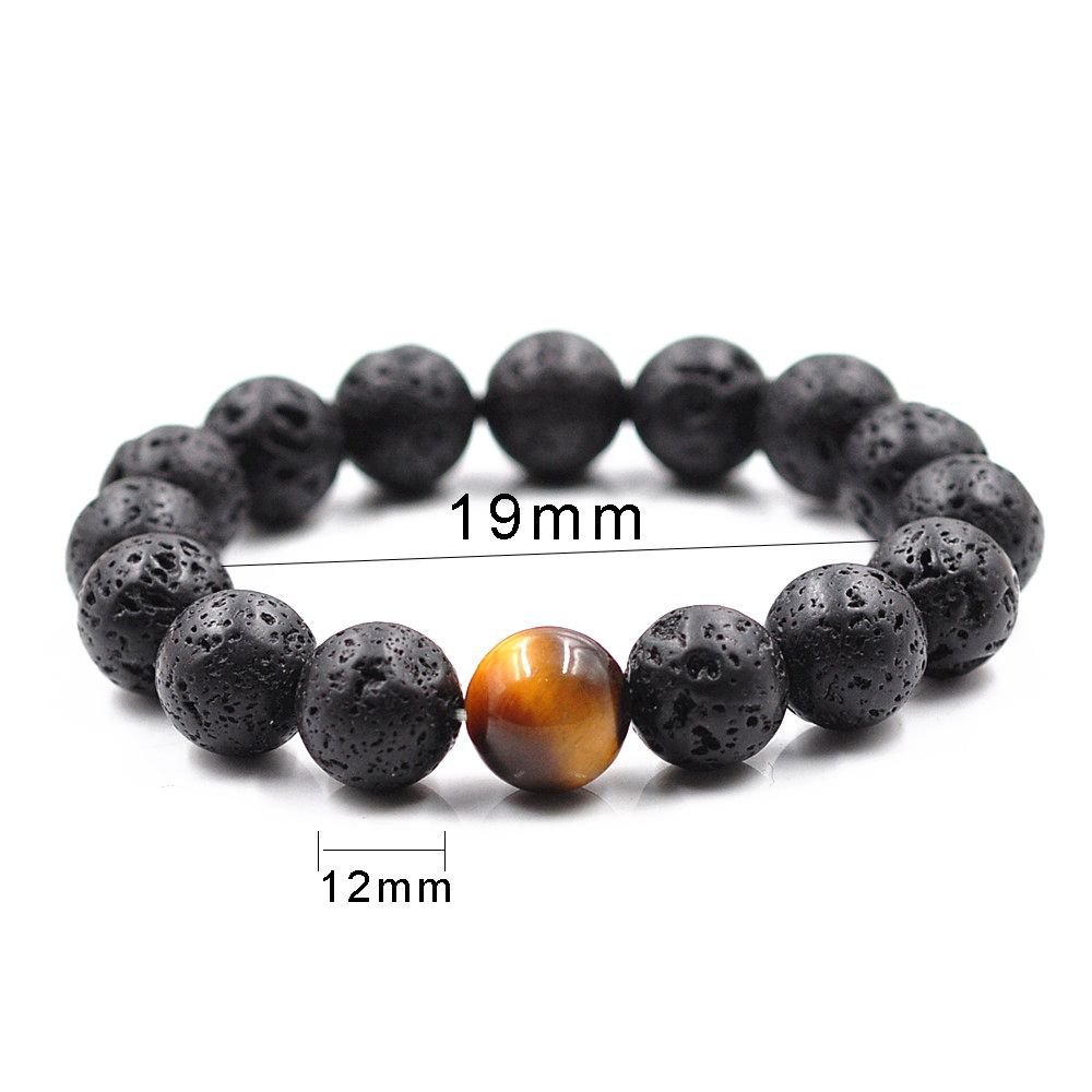 Created Volcanic Tiger Eye Bead Bracelet