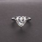 Wedding Heart Created Diamond 925 Sterling Silver Promise Ring