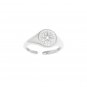 Casual CZ Sun Shine 925 Sterling Silver Adjustable Ring
