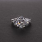 Simple Round Cubic Zirconia 925 Sterling Silver Ring