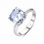 Geometry CZ Radiant 925 Sterling Silver Ring