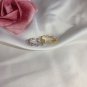 Girl CZ Hollow Heart Solid 925 Sterling Silver Adjustable Ring