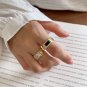 Office Geometry CZ Rectanglee 925 Sterling Silver Adjustable Ring