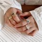 Office Geometry CZ Rectanglee 925 Sterling Silver Adjustable Ring