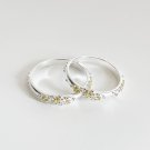 Minimalism Shining Yellow CZ 925 Sterling Silver Ring