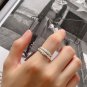 Minimalism Shining Yellow CZ 925 Sterling Silver Ring