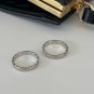 Minimalism CZ Quilting 925 Sterling Silver Ring