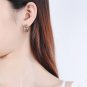 Hot C Shape CZ 925 Sterling Silver Hoop Earrings