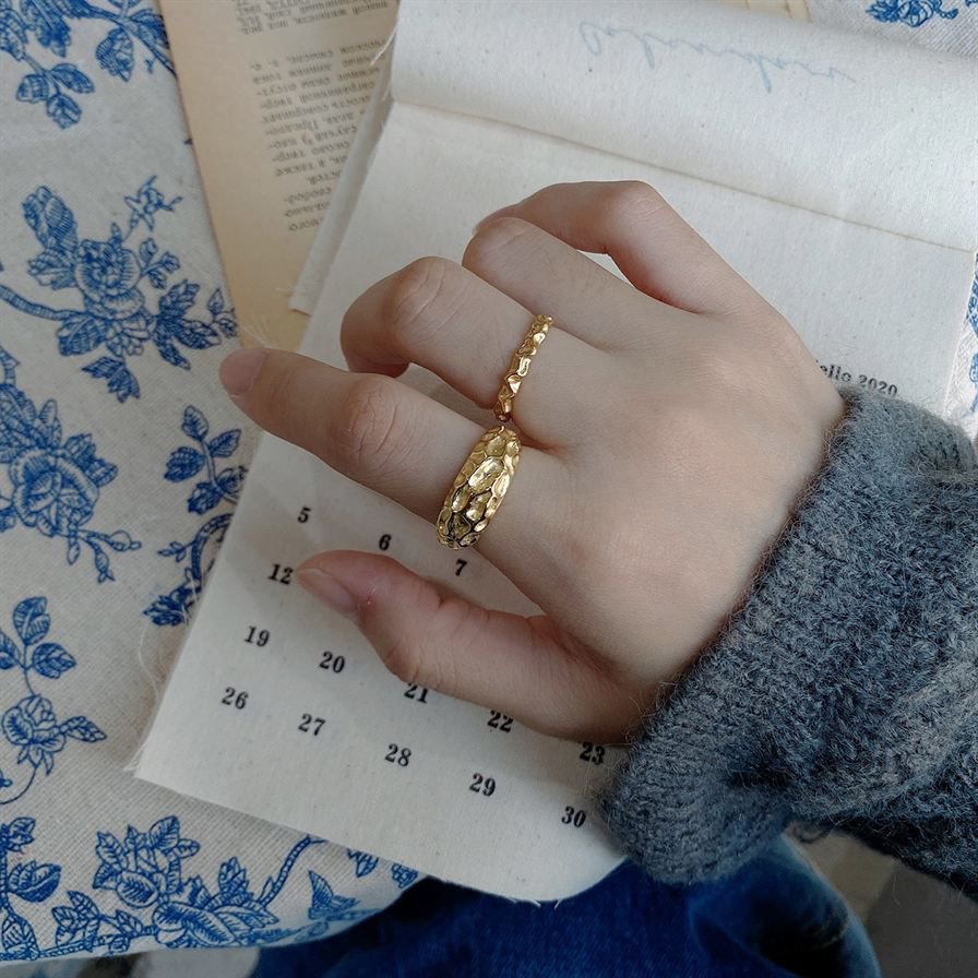 Irregular 925 Sterling Silver Adjustable Ring