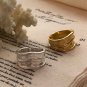 Wide Irregular 925 Sterling Silver Adjustable Ring