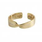 Twisted Cross 925 Sterling Silver Adjustable Ring