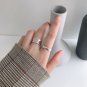 Twisted Cross 925 Sterling Silver Adjustable Ring