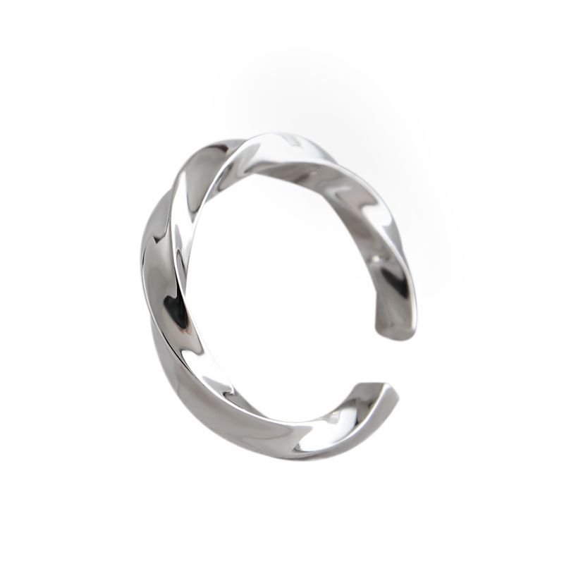 Twisted 925 Sterling Silver Adjustable Ring