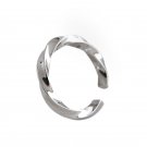 Twisted 925 Sterling Silver Adjustable Ring