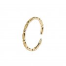 Simple Hollow 925 Sterling Silver Adjustable Ring