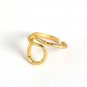Minimalism Line Cross 925 Sterling Silver Adjustable Ring
