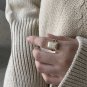 Geometry Rectangle 925 Sterling Silver Adjustable Ring