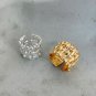 Hollow Weaving 925 Sterling Silver Adjustable Ring