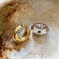 Irregular Wide Face Gravity 925 Sterling Silver Adjustable Ring