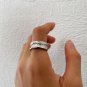 Irregular River 925 Sterling Silver Adjustable Ring