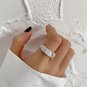 Geometry Irregular 925 Sterling Silver Adjustable Ring