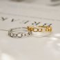 Casual Hollow Chain 925 Sterling Silver Adjustable Ring