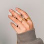 Fashion Geometry Lines 925 Sterling Silver Adjustable Ring